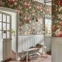 Stapleton Olive Green and Red Floral Wallpaper