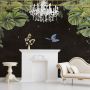  Temple Black Living Room Mural Wallpaper