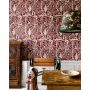 The Enchanted Woodland Dark Red Patterned Wallpaper