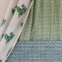 Trellis linen headboard