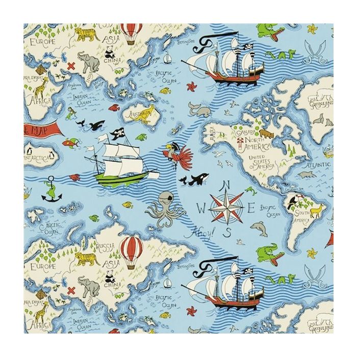 Treasure Map Fabric