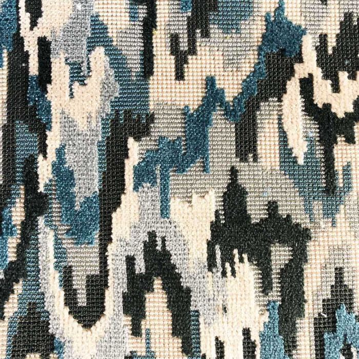 Blue and Black Fabric