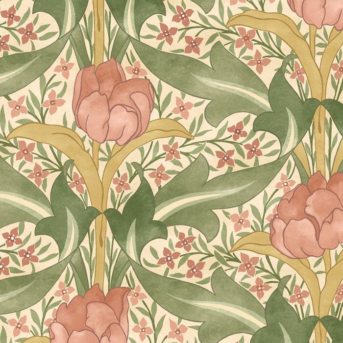Tulip & Jasmine Wallpaper