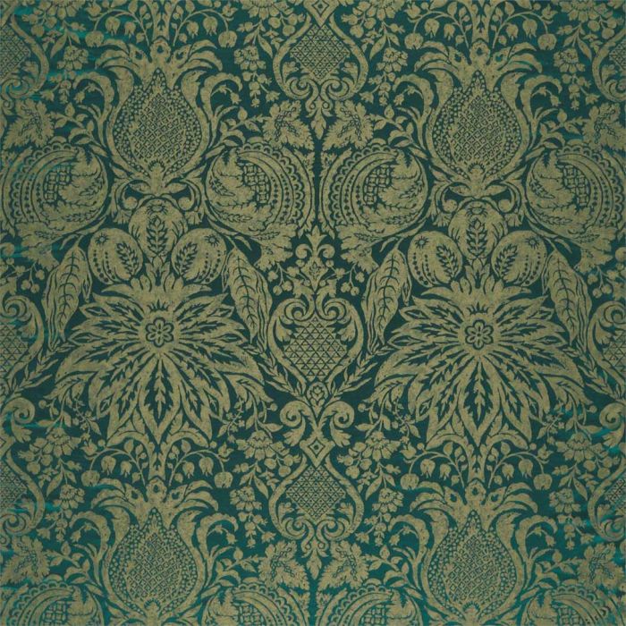 Mitford Weave Green Damask Fabric