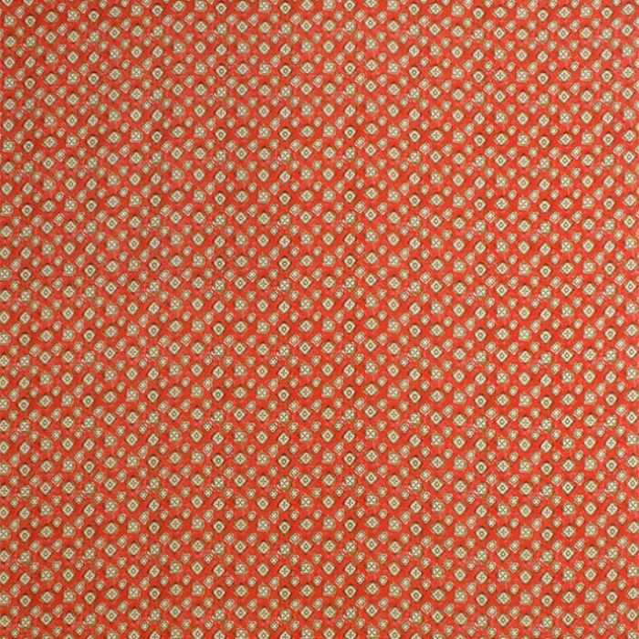 Shields Linen Fabric Persimmon Blood Orange Green