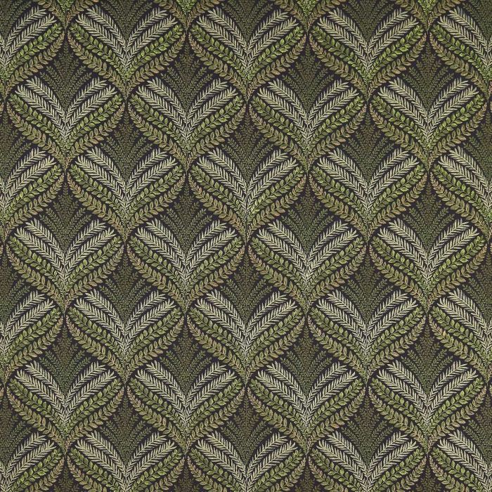 Sotherton Embroidered Fabric Olive Green