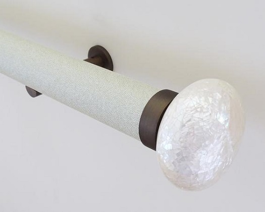 Wrapped White Pepper Curtain Pole