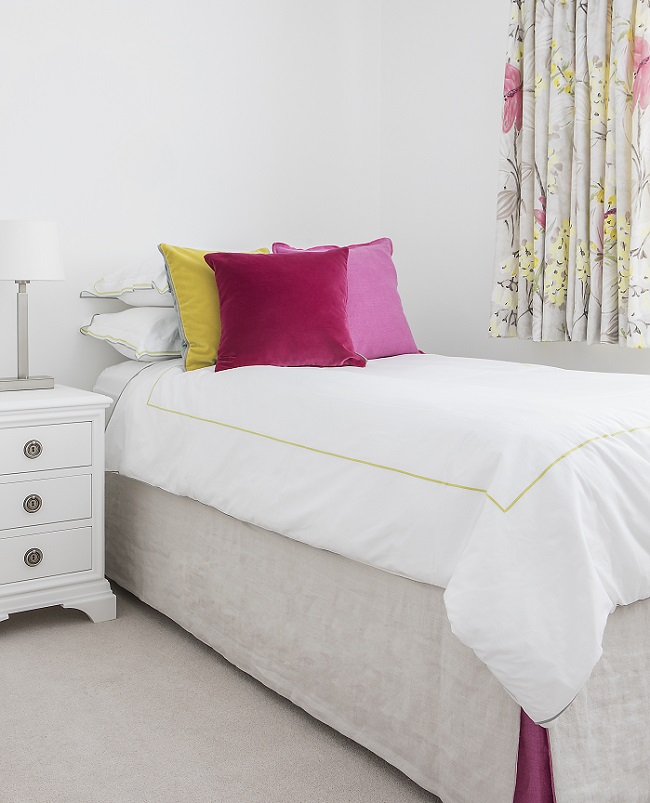 Pink and Yellow Matching Curtains and Cushions Matching Curtains and Cushions