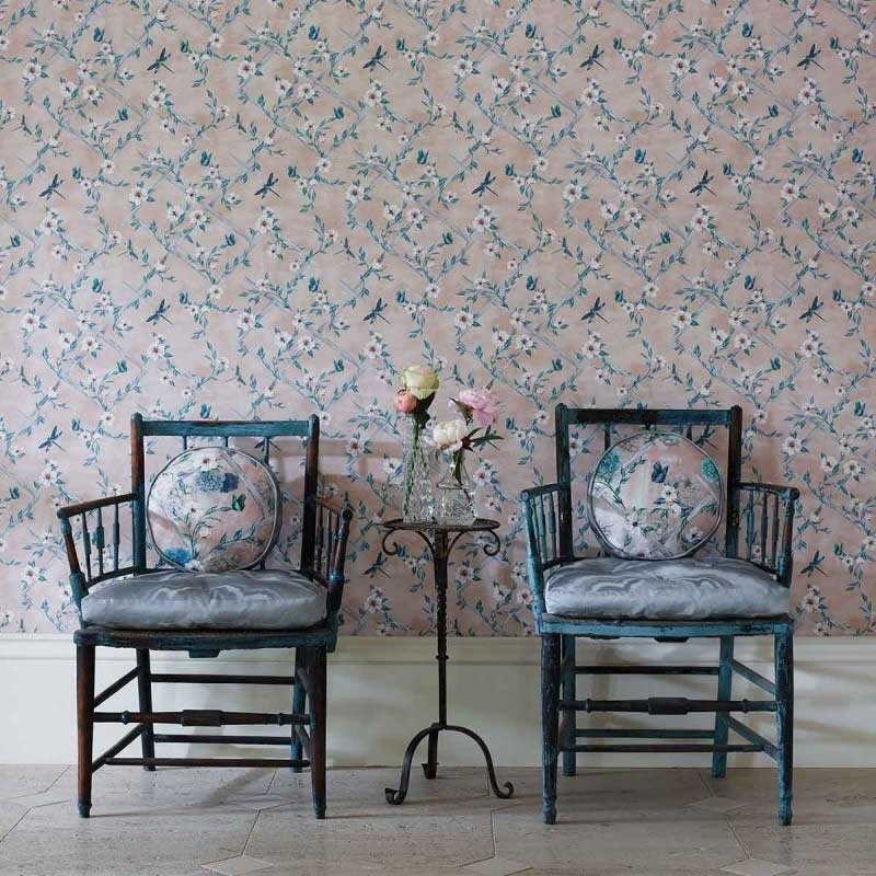 Matching Wallpaper and Fabric