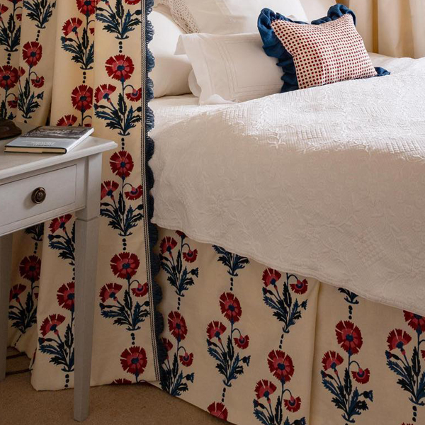 Dianthus Cotton Fabric Valance