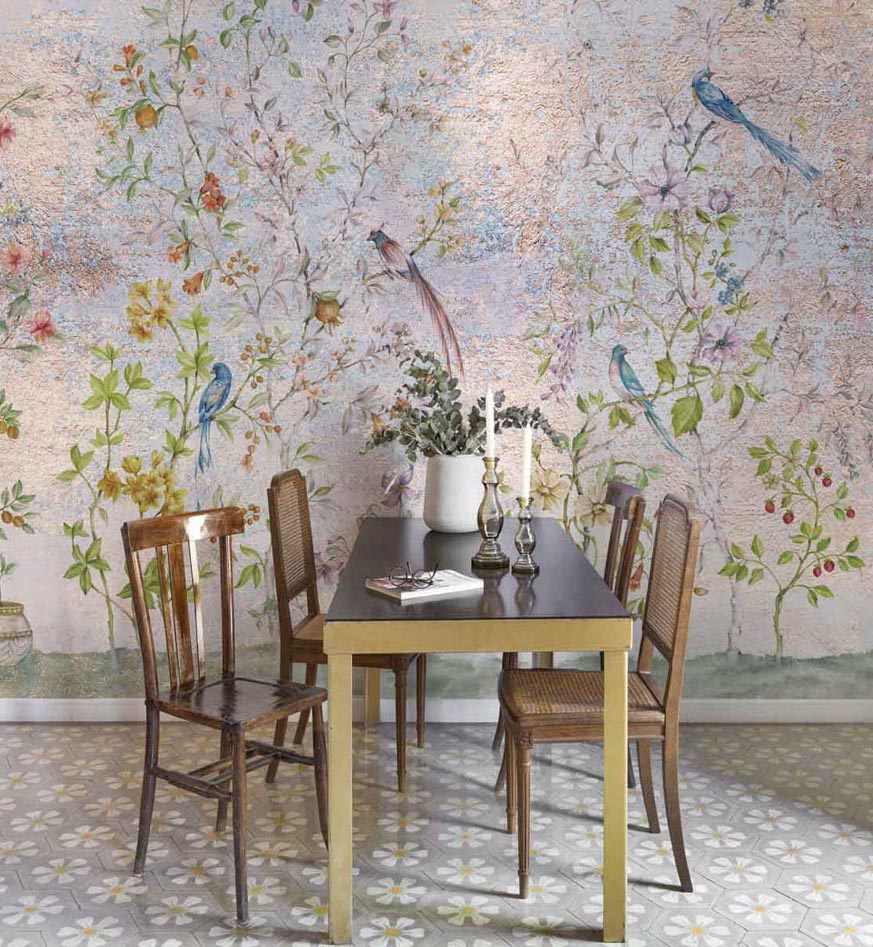 Tea Garden Mural Wallpaper