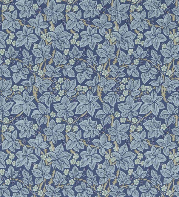 Blue Leaf Morris Fabric