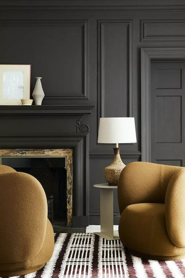 Black Accent Wall Living Room