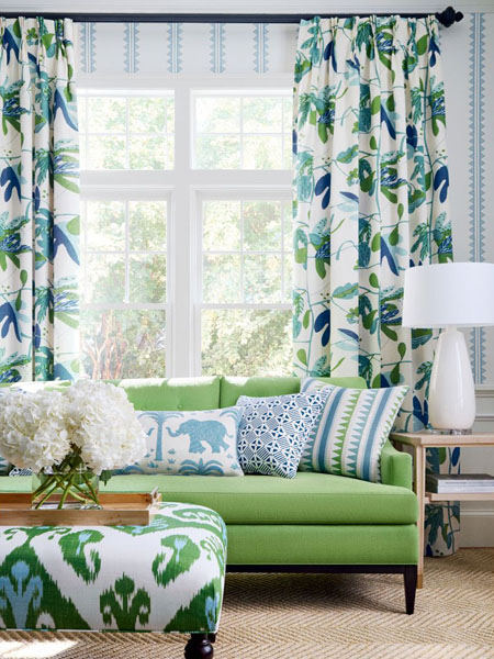 Blue and Green Living Room Decorating Ideas
