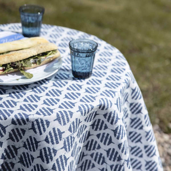 Patterned Linen Table Cloth