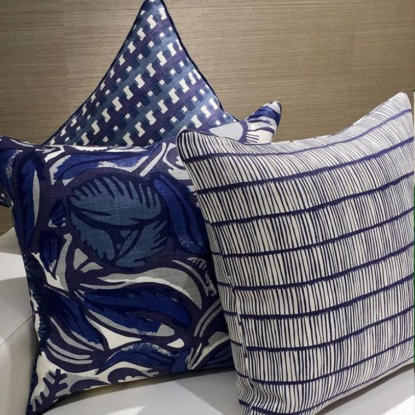 Blue Linen Cushions