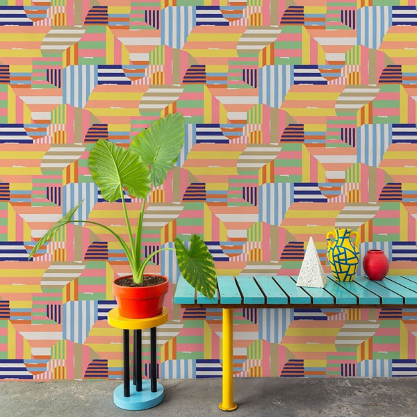 Young Modern Multicoloured Wallpaper