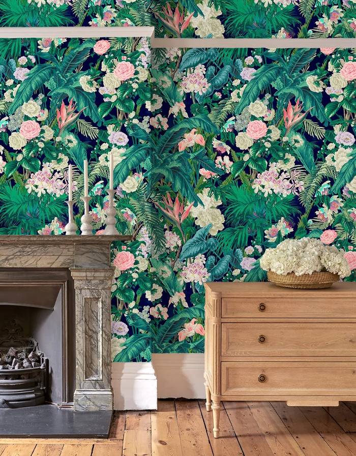 Floral Green Wallpaper