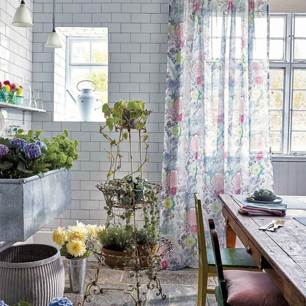 floral sheer fabric