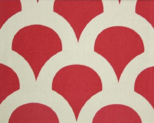 Geometric Red Fabric