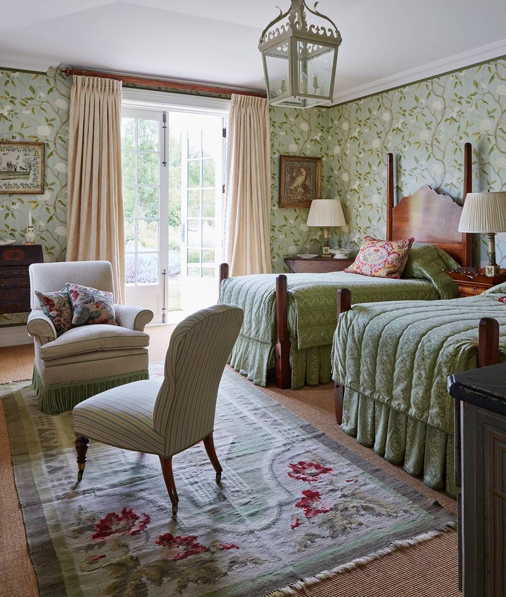 Charming Green floral Bedroom