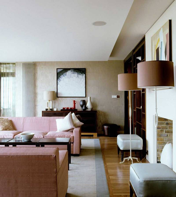 Blush and Silver Living Room