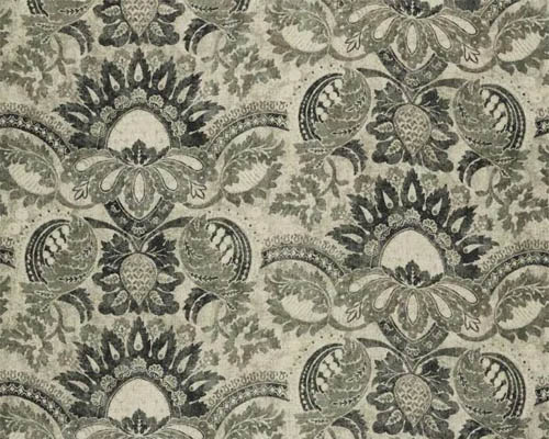 Damask Design Fabric in Grey