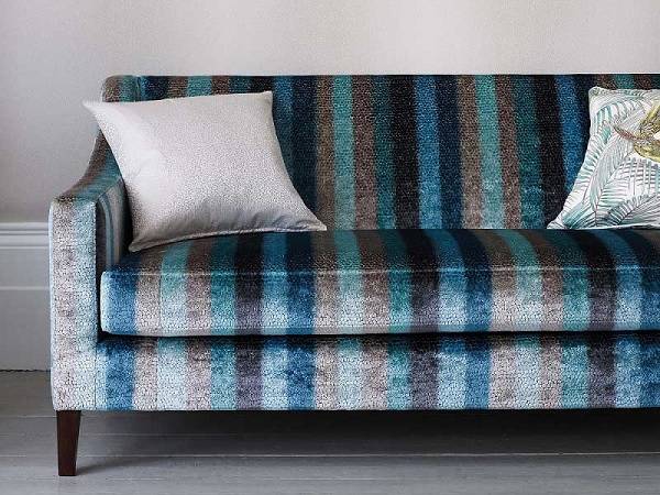 Sofa in Striped Velvet