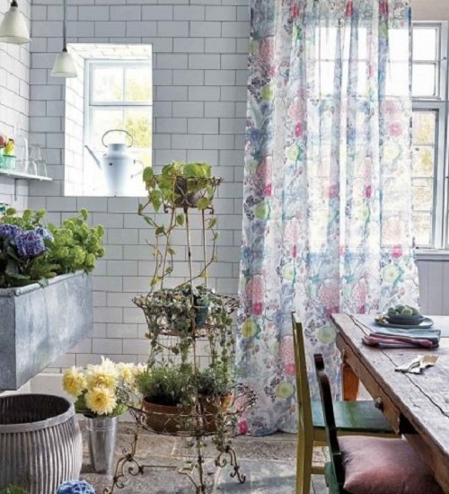 Floral Sheer Fabric