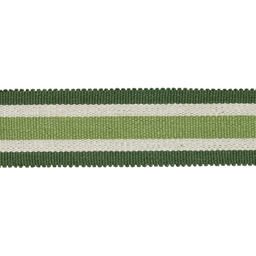 Green Striped Curtain Braid